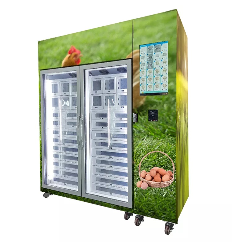 22 inch touch screen wifi smart vending machine freezing locker egg vending machine for cold food