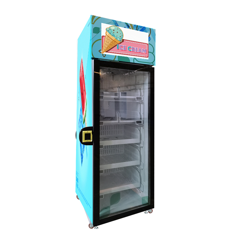 ice cream vending machine yogurt freezer smart fridge vending machine with card reader