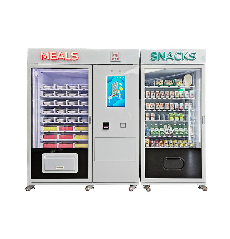 Combo meal snack vending machine for foods and drink smart vending with cooling system