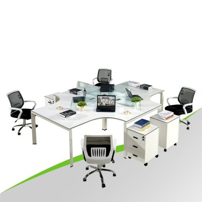 Curve 4 Seater Office Desk
