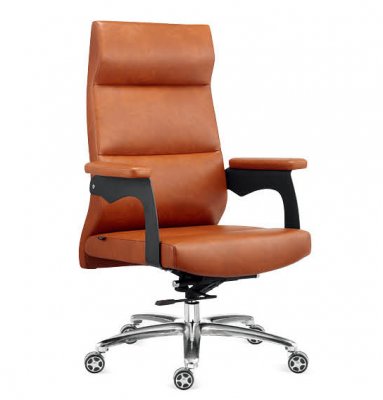 Leather Excutive chair orange color